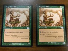 MTG Urza's Saga Green Uncommon Argothian Elder x2 Lightly Played - NM Cond