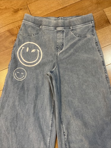 H&M Girls Smiley World Pull On Wide Leg Jean Pants Size 18 (13y-14y Old) - Picture 3 of 11