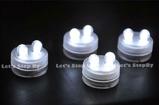 70 WHITE SUPER Bright Dual LED Tea Light Submersible Floralyte Party Wedding