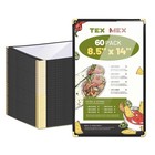 WeChef 60 Pcs Restaurant Menu Covers Holder 8.5x14" 1 Page 2 View for Bar Cafe — photo 1
