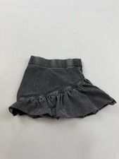 H&M Skort Girls 4T Gray Jersey Ruffle Hem Mini Elastic Waist Pull On Casual