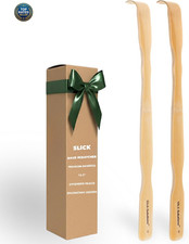 Bamboo Back Scratcher 2 Pack Wooden Long Handle 16.5 Back Scratcher