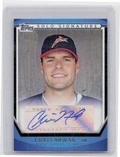 2011 Topps Pro Debut Chris Nowak AU #SSA-CN Stars Solo Signatures