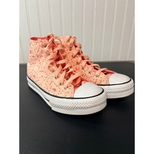 Converse Chuck Taylor High Top Celestial Star Moon Peach SZ5 Women 7 673105C