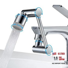 TIDYENDURE 1080  Rotating Faucet Extender, Swivel Faucets Aerator Silver