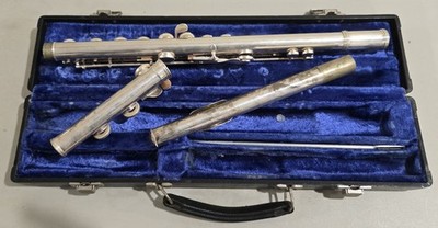 Flute Gemeinhardt 2SP Silver Plated Offset G Key Elkhart, Ind Original Hard Case