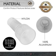 300 Closed End Crimp Cap Terminal Connector 22-18 16-14 12-10GA AWG Gauge Wir...