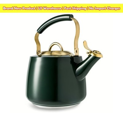 Thyme & Table Stainless Steel 1.8L Stovetop Whistling Tea Kettle Green NEW
