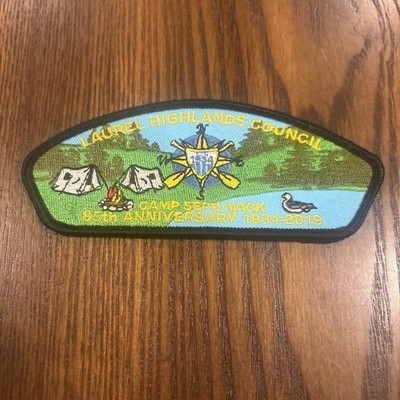 Laurel HIghlands Council Camp Seph Mack 85th Anniversary 2019 STAFF Black Border