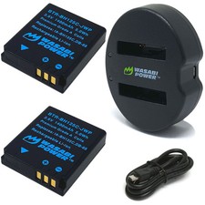 Wasabi Power Battery 2-Pack and USB Dual Charger for Ricoh DB-65