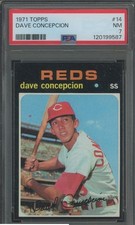 1971 Topps #14 Dave Concepcion Cincinnati Reds RC Rookie PSA 7 NM 