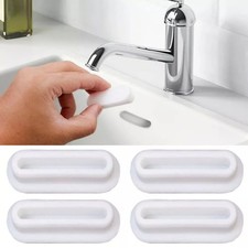 4x Silicagel Sink Overflow Cap Hole Cover Bathroom Oval Basin Trim Reusable