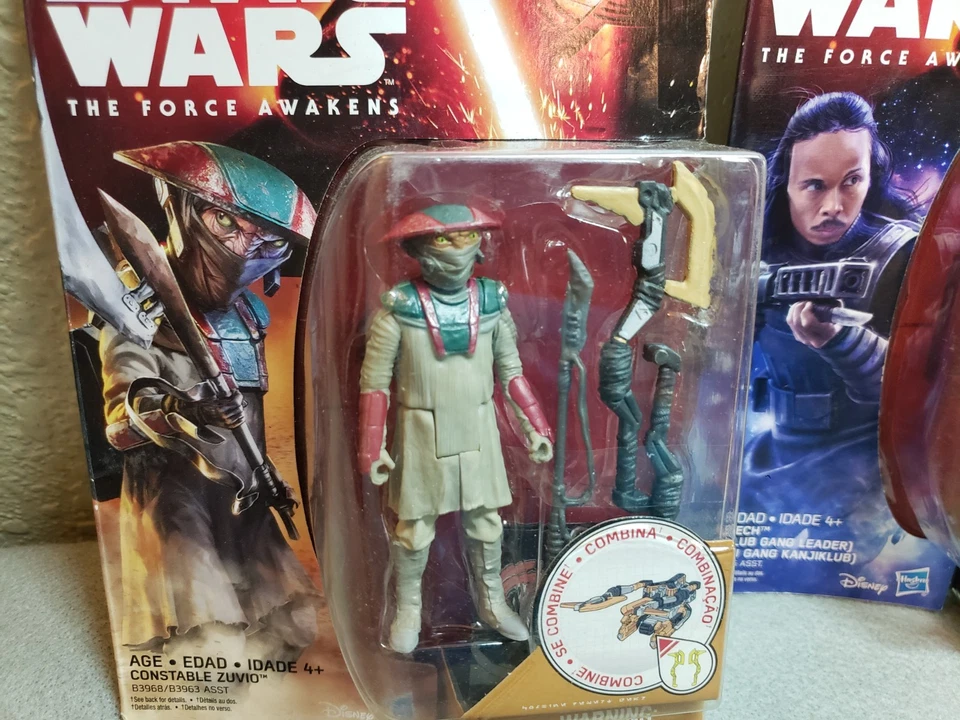 Star Wars The Force Awakens, (LOT of 2) Constable Zuvio & Tasu Leech, Hasbro New - Image 2 of 4