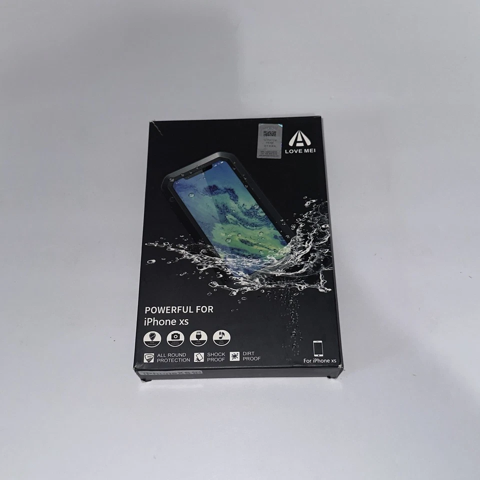 Love Mei iPhone XS 混合铝硅胶大猩猩盔甲重型保护套 — 第 2/4 张图片