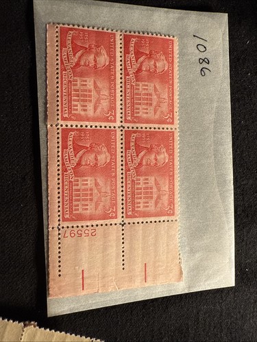 US #1086 Alexander Hamilton, blocco di 4 targhette, francobolli MNH - Foto 9 di 12