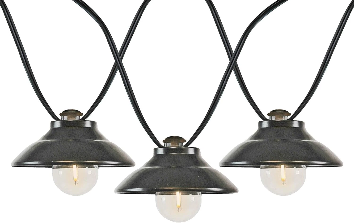 11ft LED G40 Outdoor Bistro String Lights with Metal Shades for Patio & Yard
Opens in a new window o