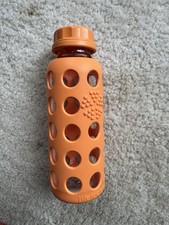 Lifefactory 9oz papaya orange baby toddler bottle with lid