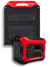 New! Power Up Anywhere, 350 Watt Power Station with 100 Watt Folding Solar Panel