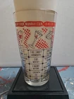 Federal Cocktail Mixing Glass Drink Recipe Bar Vintage MCM Red Black Shaker