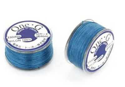 Toho Blue One G fray Free Beading thread-seed bead work