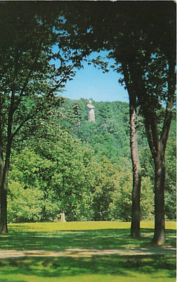 Postcard IL: Chief Blackhawk Statue, Eagle's Nest Bluff, Oregon, Illinois