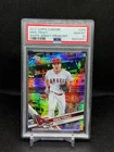 2017 Topps Chrome 200 Mike Trout WHITE JERSEY PRIZM REFRACTOR PSA 10 ANGELS