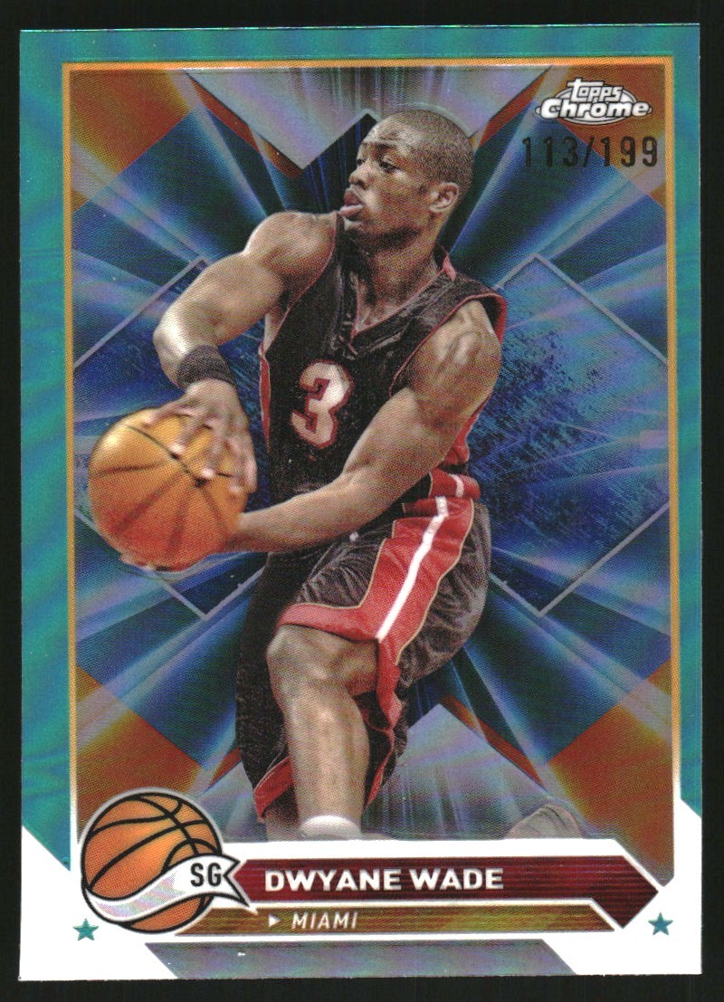 2023-24 Topps Chrome Aqua Refractors #154 Dwyane Wade /199