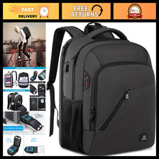 17.3" Water-Repellent Laptop Backpack with USB Charging Port for Travel/School