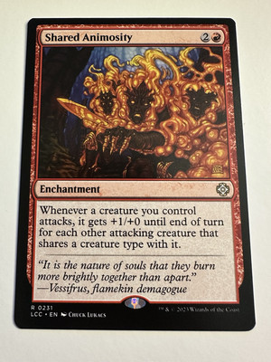 Shared Animosity MTG Lost Caverns Ixalan Commander Rare NM x1 - Magic Card