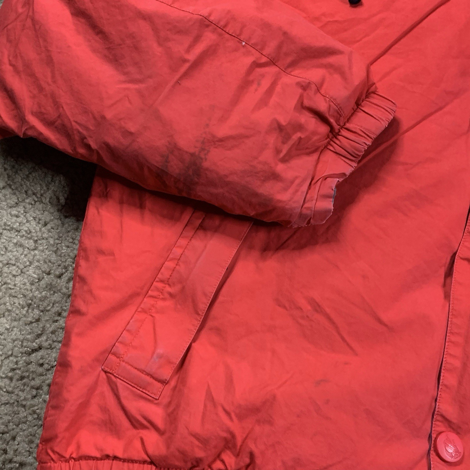 Nautica Mens Medium Red Full Zip Jacket Hoodie Team U.S.A. Y2k VTG Duck Down image 4