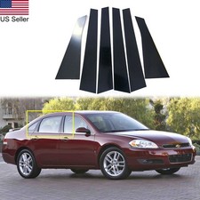 For Chevy Impala 2006-2013 6pcs Glossy Piano Black Pillar Posts Door Trim Covers