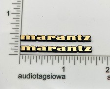 Marantz Custom Made Gold Incised Speaker Badge Logo Emblems Pair SMALL VERSION