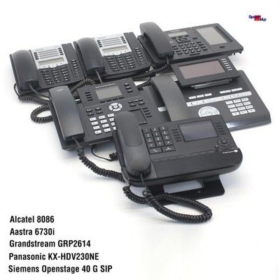 6x TELEFONE VERSCHIEDENER MODELLE VOIP PHONE SIP SYSTETMTELEFON AASTRA 6730i