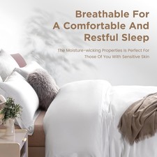 Sophia William Cooling Queen Duvet Cover Set Viscose Derived from Bamboo New