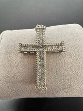 Holy Cross White Crystal 925 Pendant FZN 925 CZ