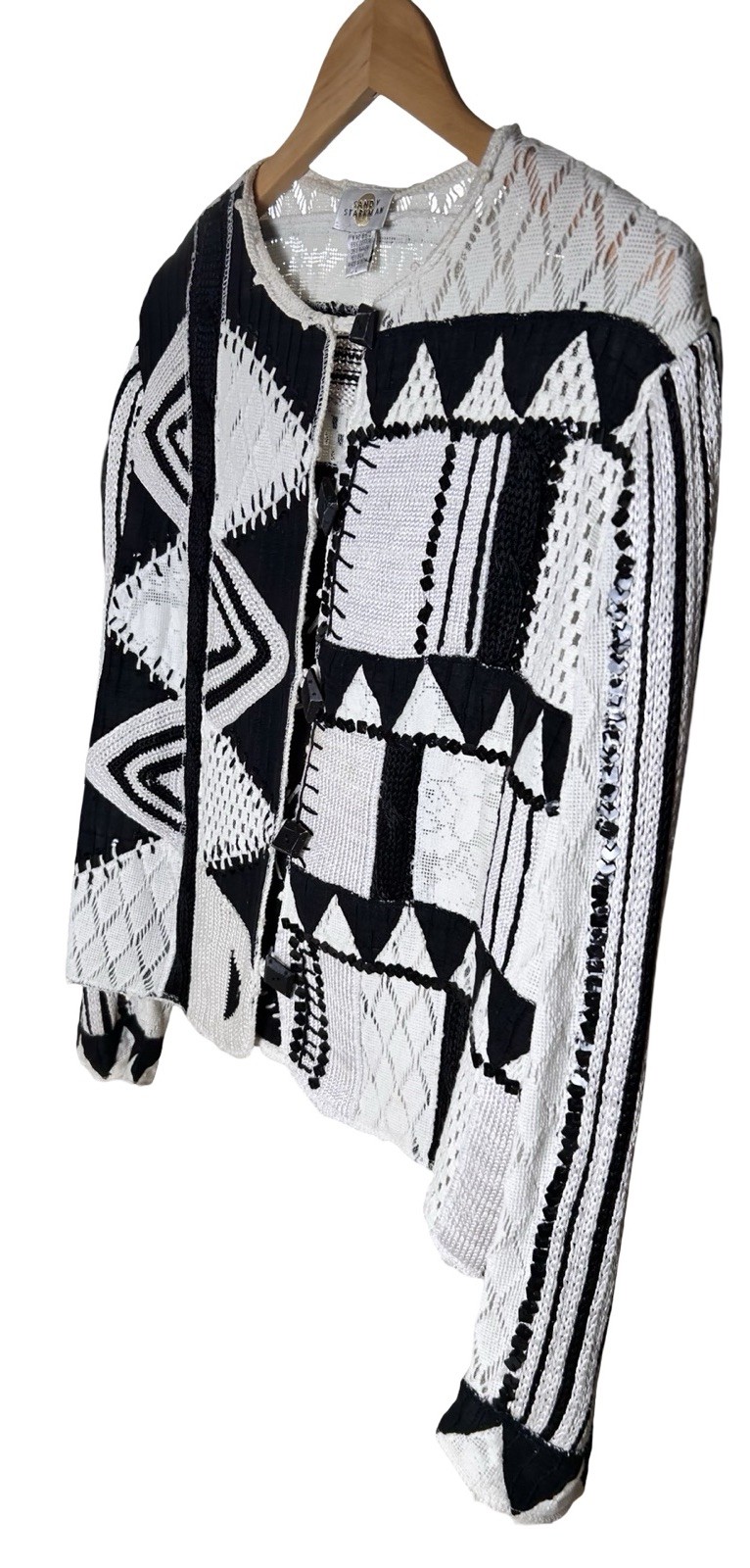 Sandy Starkman Bold Patchwork Cardigan Jacket Sz … - image 4