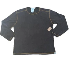 Agave Lux Classic Sportster Crew Neck LS Knit Pullover Brown Men’s XXL NWT