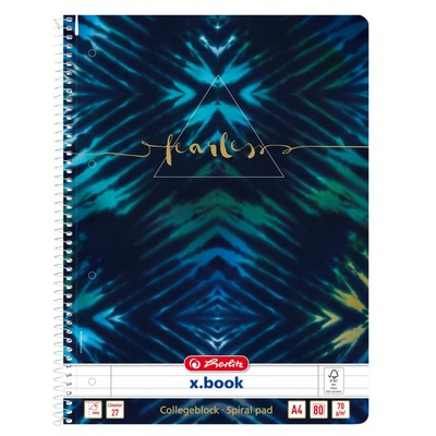 Herlitz A4 Spiral Notepad 80 Sheets Ruled (Style 27 Ruling) - New Batic Fearless