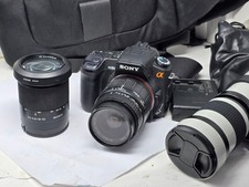 Sony Alpha A350 Camera DSLR 14.2MP with 28-80mm 18-70mm 420-800mm Lenses