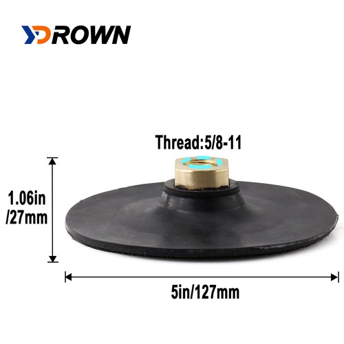 YDROWN 3/4/5" Flexible Rubber Backing Pad 4" Hook and Loop Back Holder (2pcs) - Foto 26 di 27