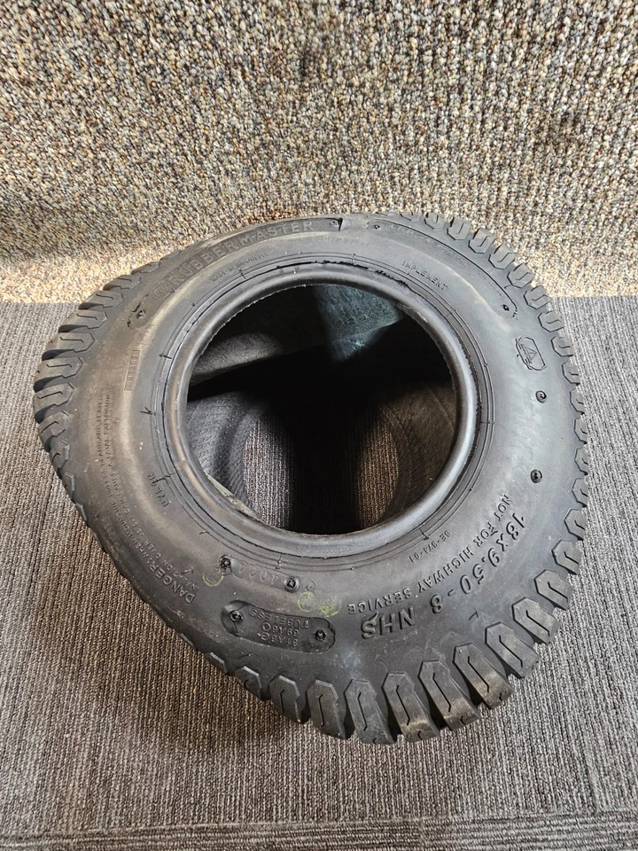(CANTIDAD 1) Neumático de tractor de jardín y césped sin cámara Rubber Master 4 capas 18x9,5-8 Foto 3 de 4