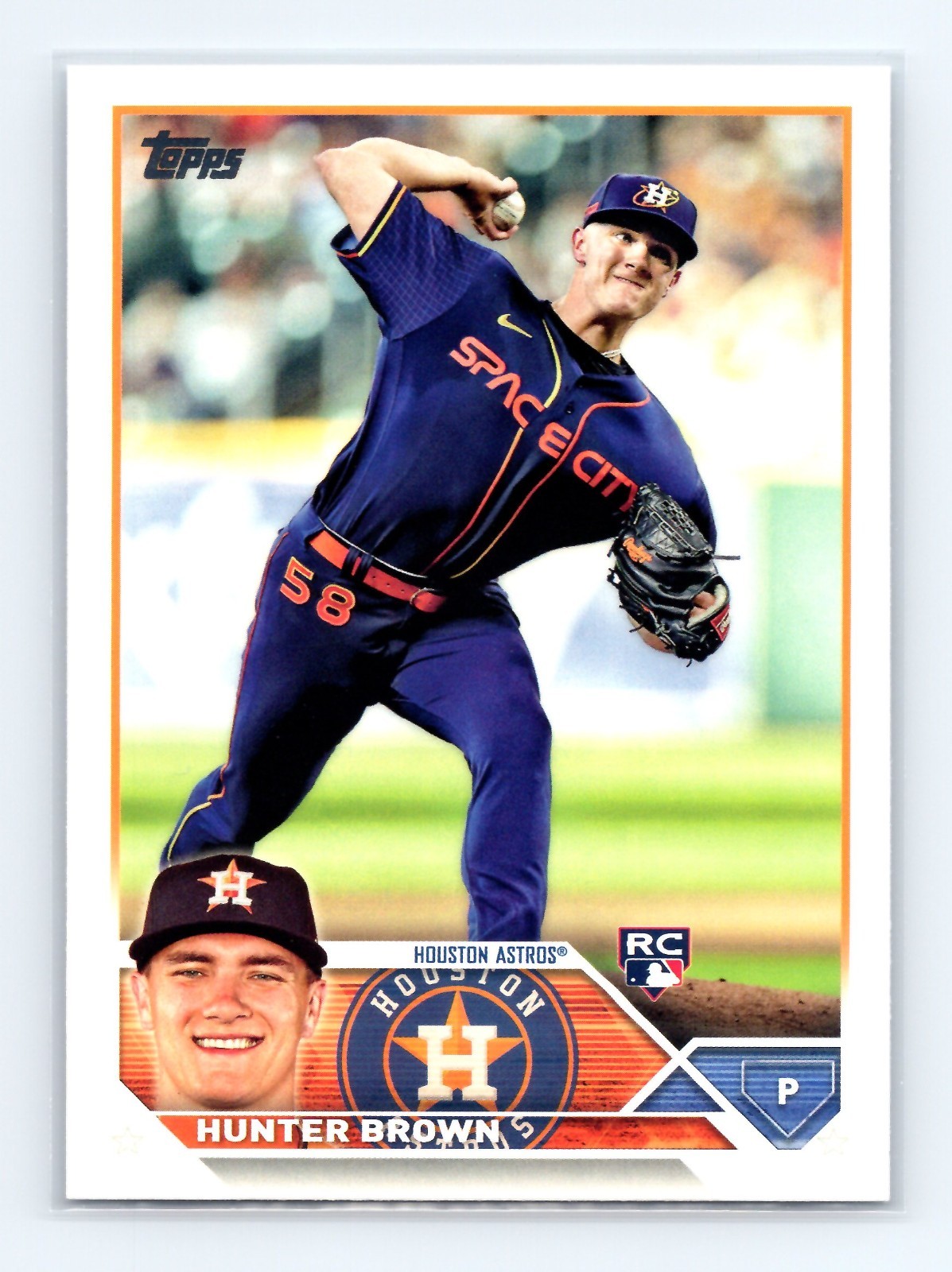 Hunter Brown Rookie RC Base 2023 Topps Series 1 #111 Houston Astros