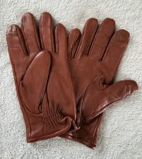 Vintage 1970  s Leather Cowhide Motorcycle Riding Gloves Size Medium