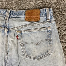 Vintage Levi's 501XX Jeans Mens 36x34 Blue Denim Light Wash Fits 33x32 USA 90s