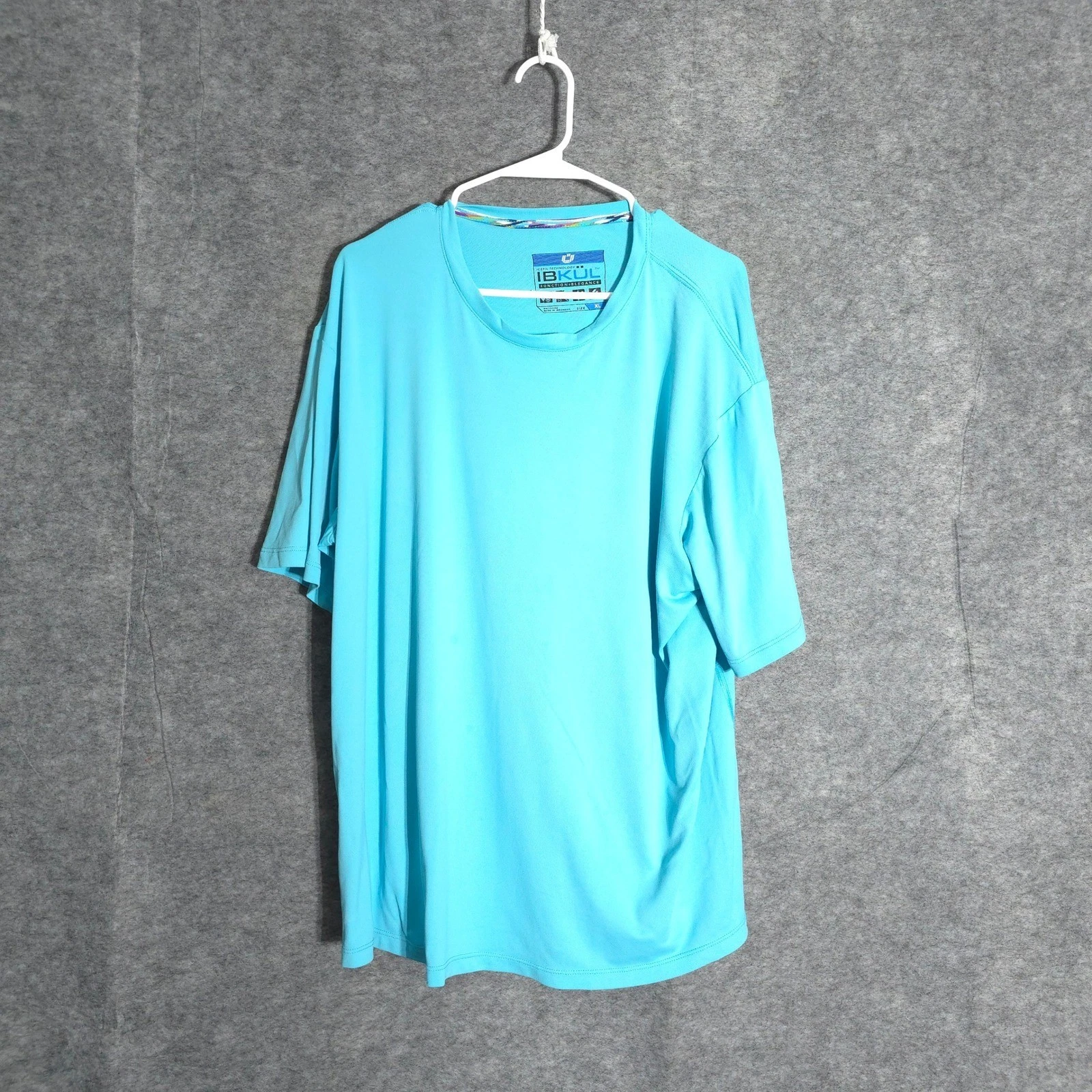 IBKUL Icefil T-Shirt Mens XL Blue Short Sleeve Performance UPF 50 Crew Neck Tee