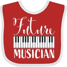 Inktastic Future Musician- Piano Music Baby Bib Children Notes Pianist Play Tune