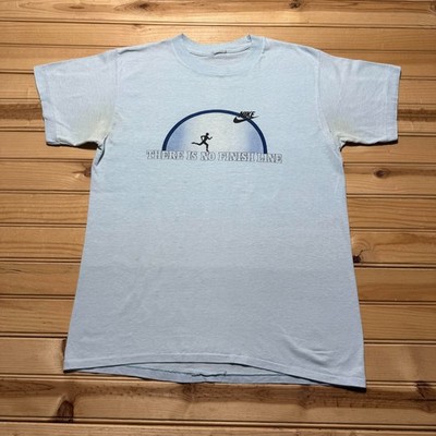 Vintage 90s Nike There Is No Finish Line Runner Arch Mini Swoosh Shirt - Medium