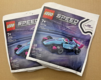 2x NEW LEGO 30734 Speed Champions Mini F1 Academy Car 58 Pieces SEALED Bag