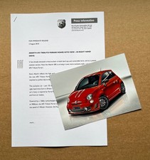 Abarth 695 "Tributo Ferrari" Pressefoto + Pressemitteilung