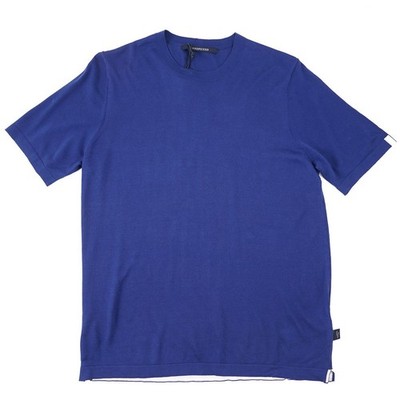Handpicked Extrafine Knit Silk-Cotton Short Sleeve Sweater Slim L (fits M) NWT